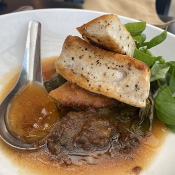 Marrow - Swordfish with greens and fresh basil. AMAZING flavor - New American Near Me - Detroit, Michigan Marrow - Swordfish with greens and fresh basil. AMAZING flavor - New American Near Me - Detroit, Michigan