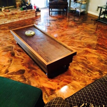 Residential Metallic Epoxy Floor 2 Colors Of Copper Dark Umber Yelp