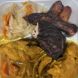 Curry and Jerk Chicken combo