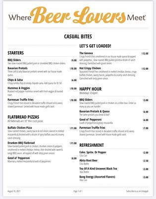 Menu photo 1 The Casual Pint - Ocotillo Chandler, AZ