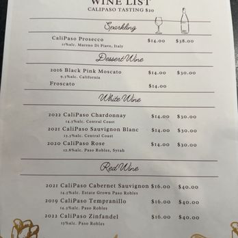 CaliPaso - Wine List - Wine Tasting Room Near Me - Solvang, California CaliPaso - Wine List - Wine Tasting Room Near Me - Solvang, California