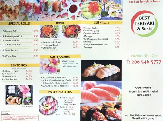 Menu photo 6 Best Teriyaki Shoreline, WA Menu photo 6 Best Teriyaki Shoreline, WA