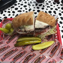 Firehouse Subs - Firehouse Hero with extra pickles and Pepperoni's on the side. Yummy