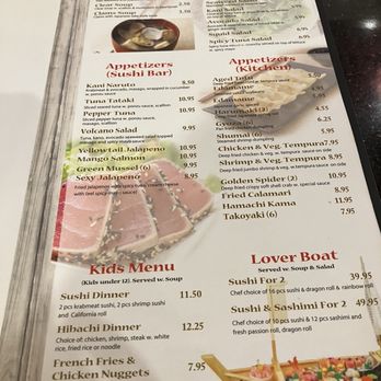 Sushi Yama - Soup, appetizers etc menu page a la carte - Sushi Bars Near Me - Wellington, Florida