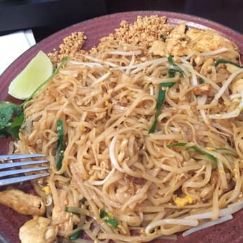 Thai Thai'M - Classic Pad Thai a little skinny with the protein. But tasty - Thai Near Me - Loveland, Colorado Thai Thai'M - Classic Pad Thai a little skinny with the protein. But tasty - Thai Near Me - Loveland, Colorado