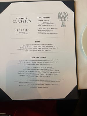 Menu photo 1 Hemenway's Restaurant Providence, RI