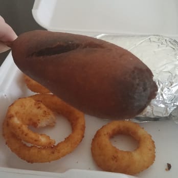 Cook Out - My seriously burned corndog! I guess someone couldn't spend the extra 30 seconds to make me a new one! - Burgers Near Me - Mooresville, North Carolina Cook Out - My seriously burned corndog! I guess someone couldn't spend the extra 30 seconds to make me a new one! - Burgers Near Me - Mooresville, North Carolina