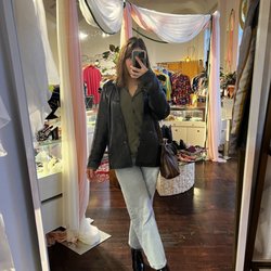 Psychic Sister - Me posing in one of the corners of the clothing section.