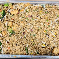 Jin's Fine Asian Cuisine & Sushi Bar - Full tray vegetables Fried Rice R