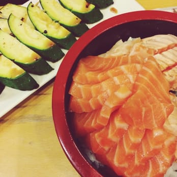 Musashi's - Half fresh, half seared salmon!!! - Japanese Near Me - Bellevue, Washington