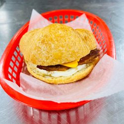 Master Donuts - Bacon egg and cheese croissant