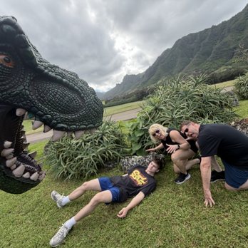 Kualoa Ranch - Getting attacked by a dinosaur - Tours Near Me - Kaneohe, Hawaii Kualoa Ranch - Getting attacked by a dinosaur - Tours Near Me - Kaneohe, Hawaii