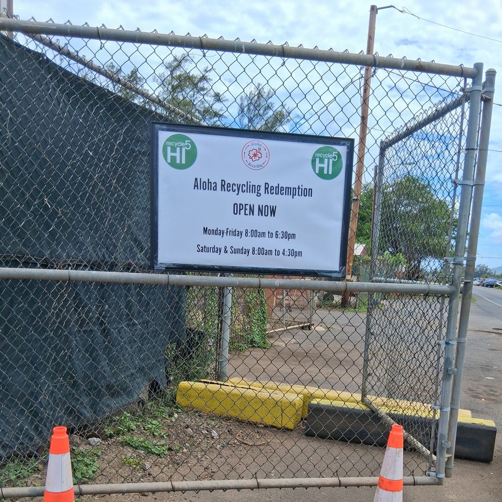 Aloha Recycling - 4/29/25 Just reopened yesterday apparently (they had a fire) - Recycling Center Near Me - Kahului, Hawaii