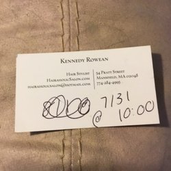 Hairaholic - Appointment card that never happened .:(