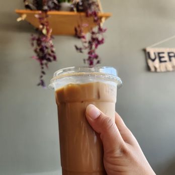 Verbena Coffee - Salted caramel latte $4.90 - Coffee & Tea Near Me - Houston, Texas