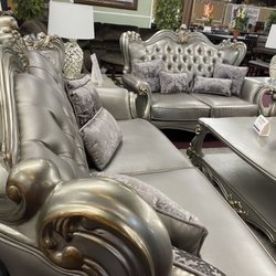 Center Furniture - Tufted sofa and love seat