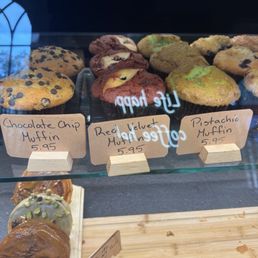 Muffin and pastry choices