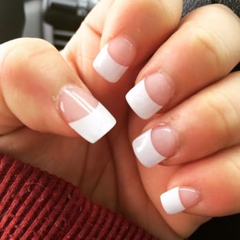 Studio Nails - White gel tips - Nail Salons Near Me - Edmonton, Alberta