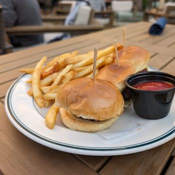 E.D.B - Wagyu Beef Sliders (meat, cheese, and bun only), with fries - New American Near Me - Burbank, California E.D.B - Wagyu Beef Sliders (meat, cheese, and bun only), with fries - New American Near Me - Burbank, California