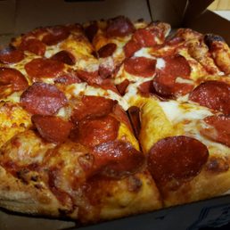 a pepperoni pizza in a box a pepperoni pizza in a box