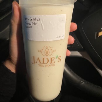 Jade's Tea House - Banana Smoothie - Bubble Tea Near Me - Houston, Texas
