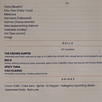 The Encore Sushi - Menu - Sushi Bars Near Me - Solana Beach, California The Encore Sushi - Menu - Sushi Bars Near Me - Solana Beach, California