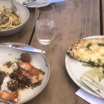 Farmshop - cacio y pepe, Seared Scottish Salmon, Caramelized Meyer lemon pizza - Breakfast & Brunch Near Me - Larkspur, California Farmshop - cacio y pepe, Seared Scottish Salmon, Caramelized Meyer lemon pizza - Breakfast & Brunch Near Me - Larkspur, California