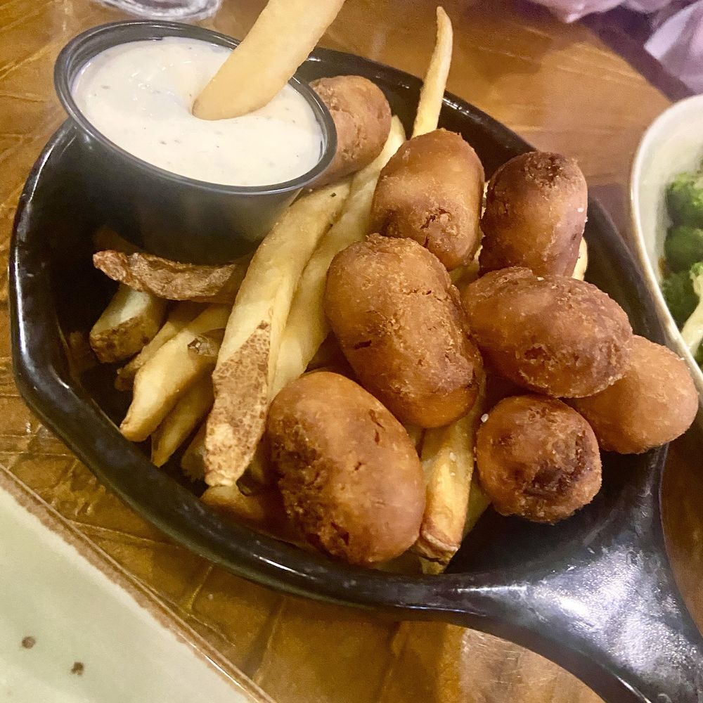 Mini corn dogs and fries