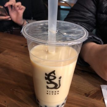 Tiger Bites - They make their green tea fresh! Boba is good. Got t without ice, but with ice it would be perfect sweetness. - Taiwanese Near Me - Bellevue, Washington Tiger Bites - They make their green tea fresh! Boba is good. Got t without ice, but with ice it would be perfect sweetness. - Taiwanese Near Me - Bellevue, Washington