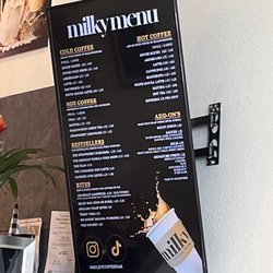 Milky Coffee Bar - Menu