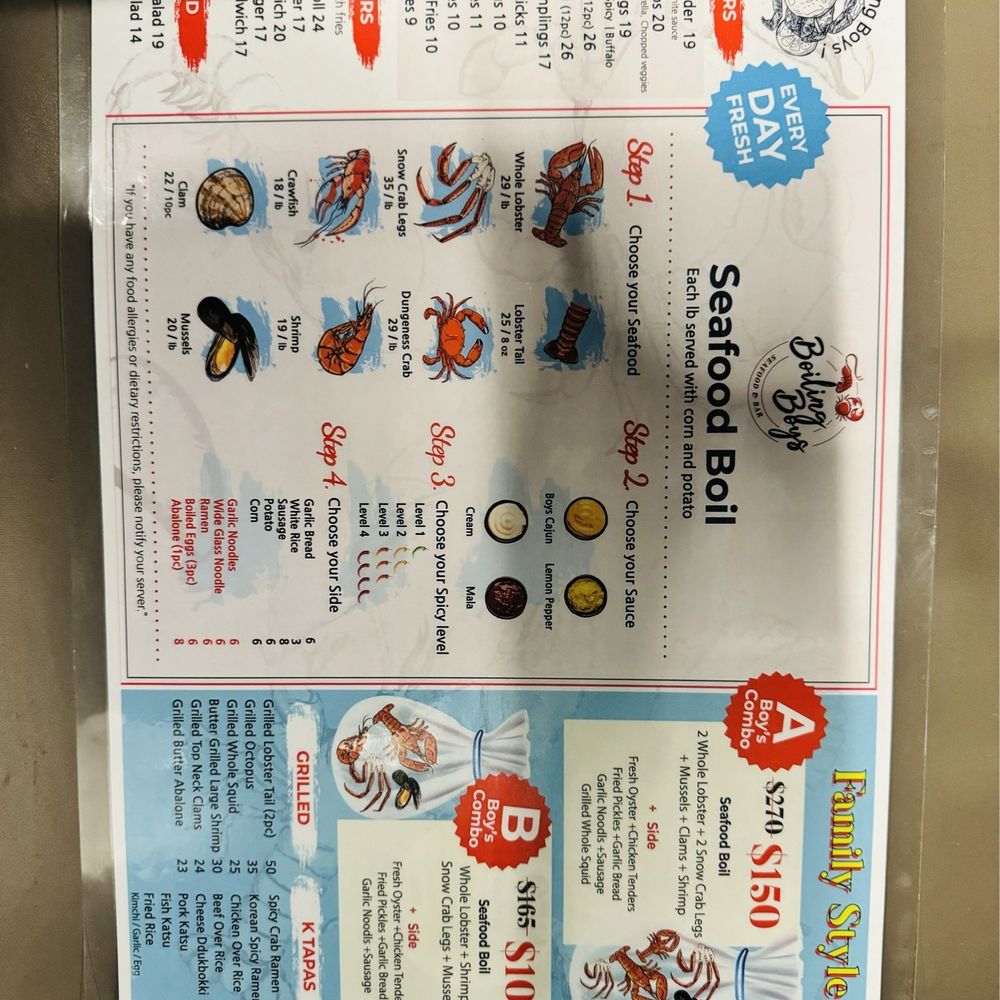 Boiling Boys - Menu - Cajun/Creole Near Me - Palisades Park, New Jersey Boiling Boys - Menu - Cajun/Creole Near Me - Palisades Park, New Jersey