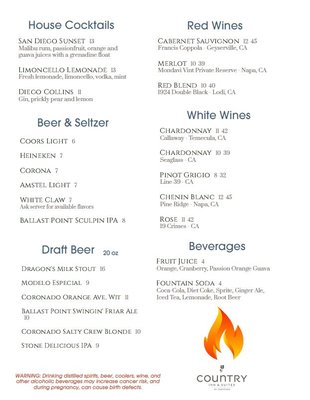 Menu photo 2 Fireside Bar & Grill San Diego, CA Menu photo 2 Fireside Bar & Grill San Diego, CA