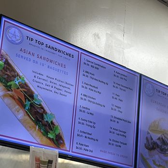 Tip Top's Sandwiches - Menu - Vietnamese Near Me - Rosemead, California Tip Top's Sandwiches - Menu - Vietnamese Near Me - Rosemead, California