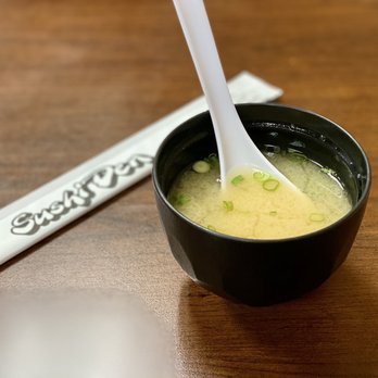 Sushi Den - a bowl of soup and a spoon - Japanese Near Me - Walled Lake, Michigan Sushi Den - a bowl of soup and a spoon - Japanese Near Me - Walled Lake, Michigan