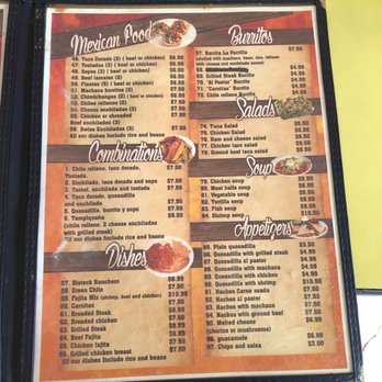 La Parrilla - Restaurant Menu from 2019 - Mexican Near Me - Vicente Guerrero, BCN