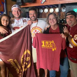 A few friends on game day at 1st street bar
