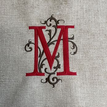 Pargatzi Embroidery - Pillow monogram - Embroidery & Crochet Near Me - Dallas, Texas Pargatzi Embroidery - Pillow monogram - Embroidery & Crochet Near Me - Dallas, Texas