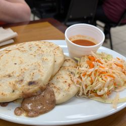 Pupusas & Burritos Grill Latin Food - Bean & Cheese Pupusas