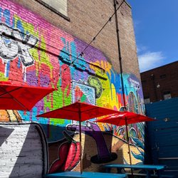 Back patio of Ocean Street Tacos. Chill place.