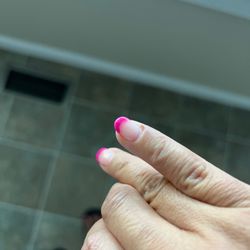 The nick on my pinkie.