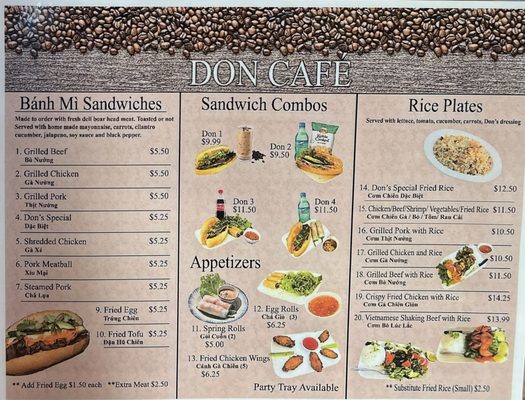 Menu photo 1 Don Cafe Stafford, TX