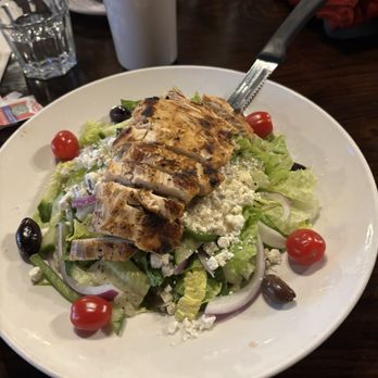 Occasions Restaurant - Chicken on Greek salad. - Greek Near Me - Toronto, Ontario Occasions Restaurant - Chicken on Greek salad. - Greek Near Me - Toronto, Ontario