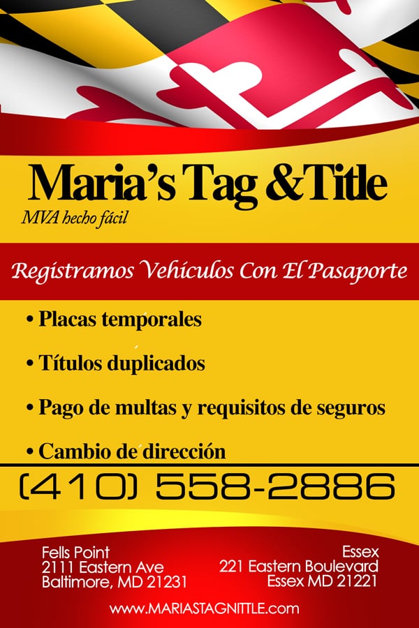 MARIA’S TAG AND TITLE BALTIMORE FELLS POINT 2111 Eastern Ave