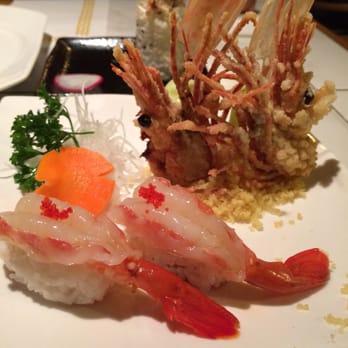 Sushi Boom - sweet ama ebi with fried shrimp heads - Sushi Bars Near Me - Orange, California Sushi Boom - sweet ama ebi with fried shrimp heads - Sushi Bars Near Me - Orange, California