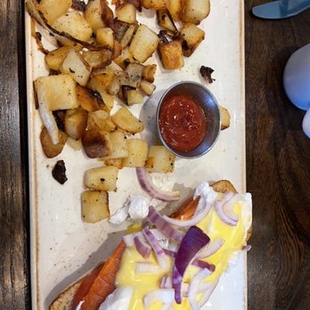 First Watch - Salmon eggs Benedict. I could eat 5 more of these. Wonderful. The presentation was weak and the eggs were cold and solid. #shame - Breakfast & Brunch Near Me - Winston-Salem, North Carolina