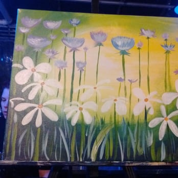 Yaymaker - This is what we suppose to paint, cornflowers n daisies. - Party & Event Planning Near Me
