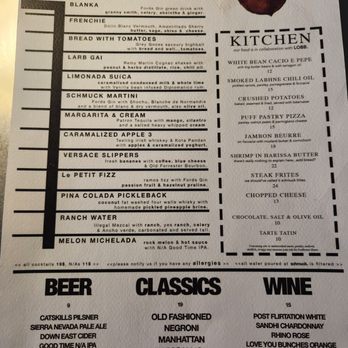 Schmuck - Menu - Cocktail Bars Near Me - New York, New York Schmuck - Menu - Cocktail Bars Near Me - New York, New York