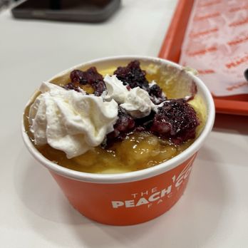 The Peach Cobbler Factory - Peach and blackberry cheesecake - Desserts Near Me - Chandler, Arizona