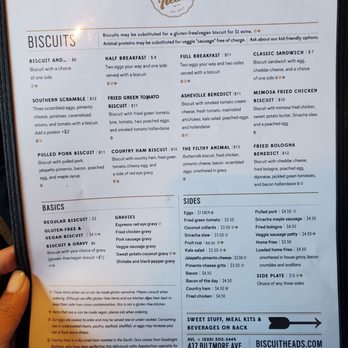 Biscuit Head - Menu - Cafes Near Me - Asheville, North Carolina
