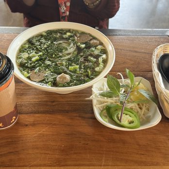 123 Pho - Pho with Brisket, Tendon, and Meatball with Beef and Chicken Broth + Jasmine Hot Tea - Vietnamese Near Me - Long Beach, California 123 Pho - Pho with Brisket, Tendon, and Meatball with Beef and Chicken Broth + Jasmine Hot Tea - Vietnamese Near Me - Long Beach, California